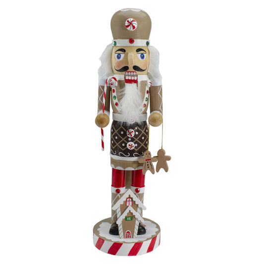 Beige And Red Wooden Christmas Nutcracker Gingerbread Chef