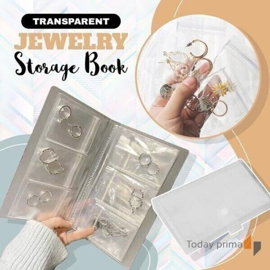 Belovejewel Transparent jewellery storage book set