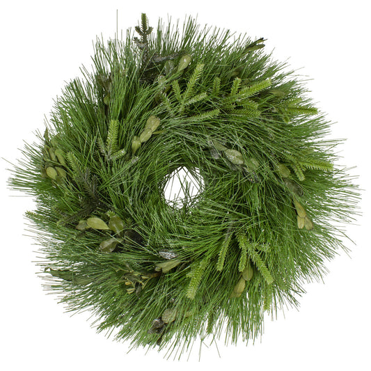 Green Swirled Glittered Christmas Wreath