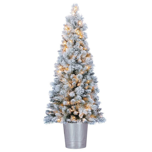 Home Heritage 4 5 Feet Entry Way Pvc Pre Lit Artificial Christmas Tree